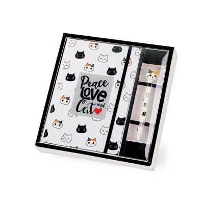 Total Gift Cats Παιδικό Σετ Γραφικής Ύλης με Σημειωματάριο και Στυλό XL1893