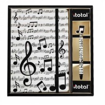 I-Total Music Σετ Γραφικής Ύλης με Σημειωματάριο Α5 και Στυλό με Λάστιχο XL1831A