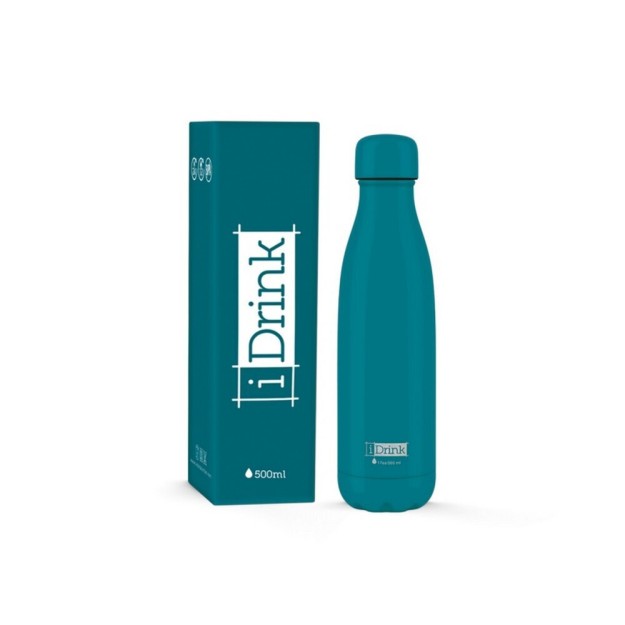 I-Total Μπουκάλι Ανοξείδωτο Θερμός Τιρκουάζ 500ml ID0402