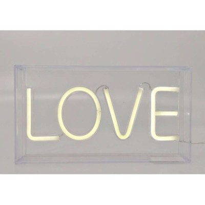 Διακοσμητική Επιγραφή I-total Ακρυλικό Πλαστικό 23x13cm Neon Led Light Love Xl2762