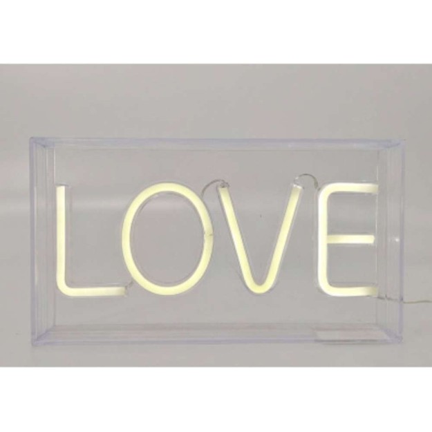 Διακοσμητική Επιγραφή I-total Ακρυλικό Πλαστικό 23x13cm Neon Led Light Love Xl2762