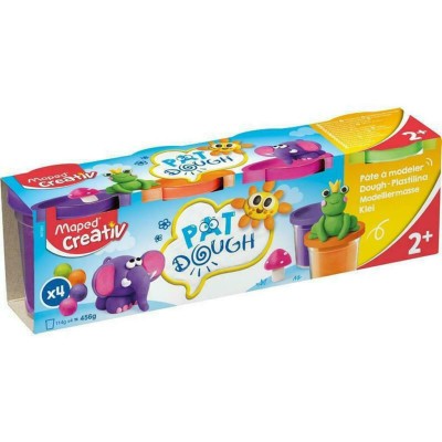 Maped Creativ 4 Βαζάκια Πλαστελίνης Fancy Χρώματα για 2+ Ετών 907201