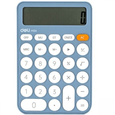 Deli Αριθμομηχανή 338937 12 Ψηφίων σε Μπλε Χρώμα