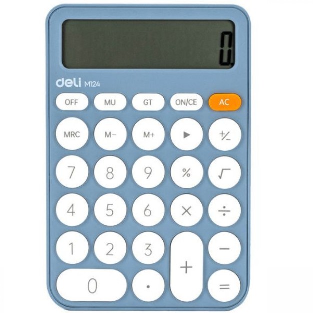 Deli Αριθμομηχανή 338937 12 Ψηφίων σε Μπλε Χρώμα