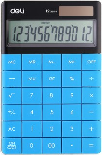 Deli Αριθμομηχανή 1589 1589L 12 Ψηφίων σε Μπλε Χρώμα