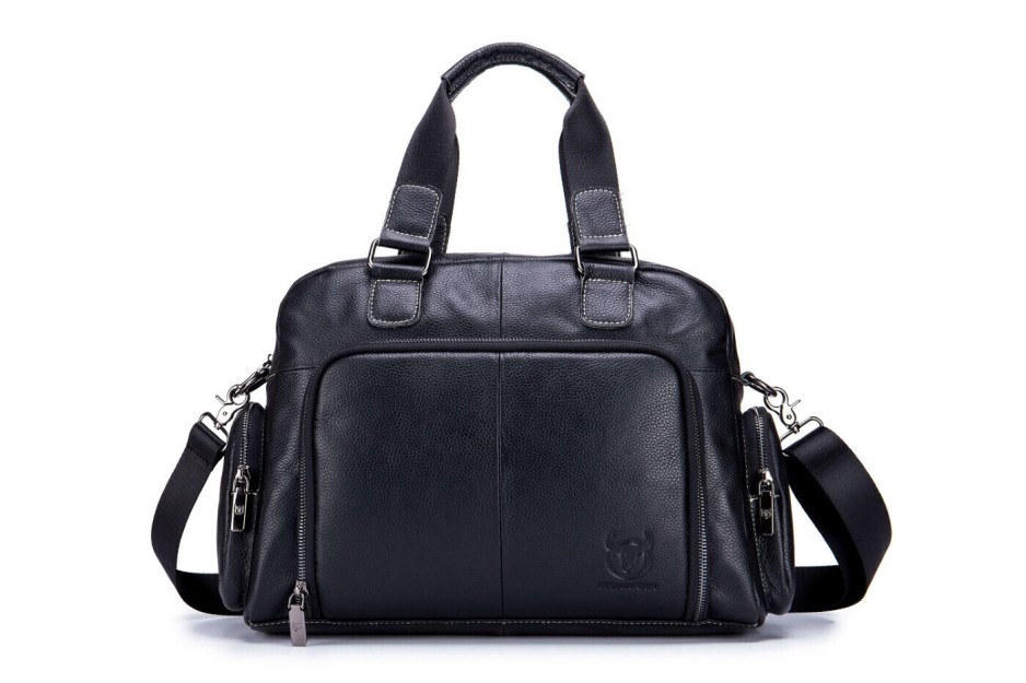 Bull Captain GWB-047 Δερμάτινος Ανδρικός Χαρτοφύλακας σε Μαύρο χρώμα