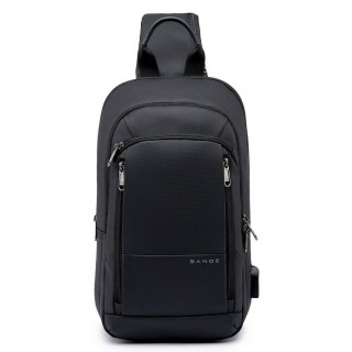 Bange 1911 Ανδρική Τσάντα Στήθους σε Μαύρο χρώμα