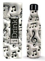 iDrink Μπουκάλι Θερμός Ανοξείδωτο BPA Free Λευκό/Μαύρο 500ml ID0457