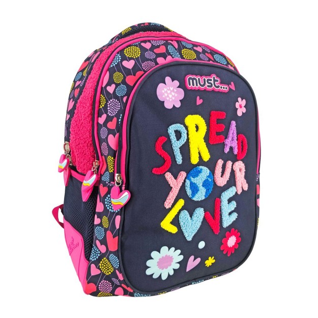 Must Your Love 3 Θηκες Σχολική Τσάντα Πλάτης Δημοτικού Μ32 x Π18 x Υ43εκ 000585548