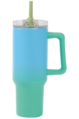 I-Total Ποτήρι Θερμός Ανοξείδωτο Green Blue 1.2lt ID0254