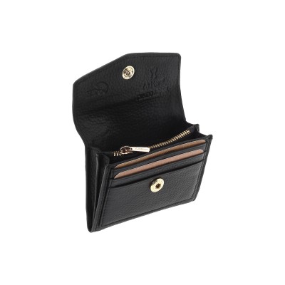 Lavor 1-6048 Μικρό Δερμάτινο Γυναικείο Πορτοφόλι Καρτών με RFID Μαύρο