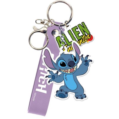 Διακάκης Μπρελόκ Lilo & Stitch Σιλικόνης με Κρίκο & Γαντζάκι 000564298