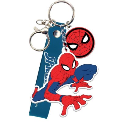 Διακάκης Μπρελόκ Spiderman Σιλικόνης με Κρίκο & Γαντζάκι 000508349