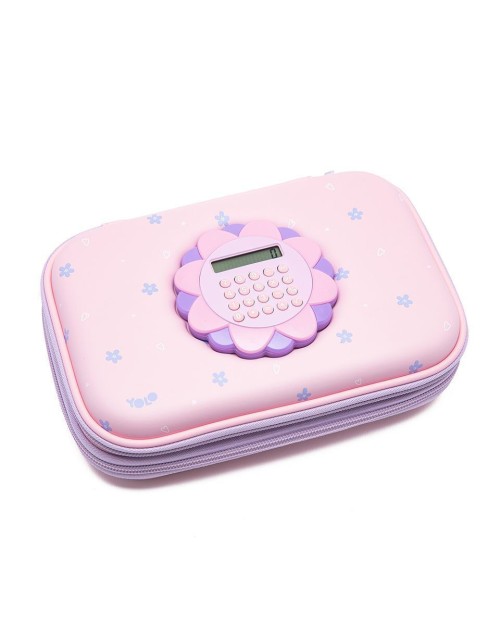 Yolo Κασετίνα με 2 Θήκες σε Ροζ χρώμα 1τμχ 10121