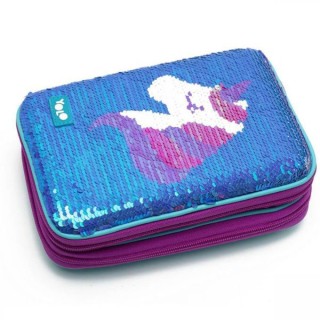 Yolo Κασετίνα με 2 Θήκες σε Μωβ χρώμα 1τμχ 10107