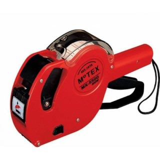 Motex MX-5500 Μηχανικός Ετικετογράφος Χειρός Μονός σε Κόκκινο Χρώμα