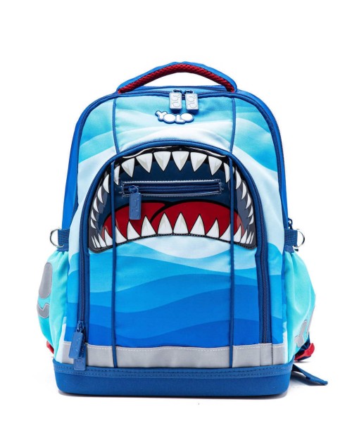Yolo Shark Σχολική Τσάντα Πλάτης Δημοτικού σε Μπλε χρώμα 25lt 11103