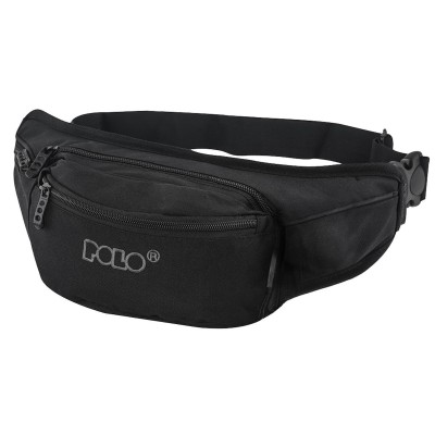 Polo Hiker Ανδρικό Τσαντάκι Υφασμάτινο Μέσης Μαύρο 9-08-844-2000