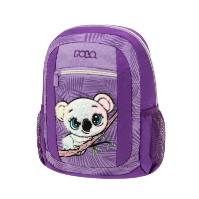 Polo Bambino Κοάλα Μωβ 9070128233 Σχολική Τσάντα Πλάτης Νηπιαγωγείου σε Μωβ χρώμα 7lt 9-07-012-8233