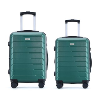 Lavor Βαλίτσες Ταξιδιού Σκληρές Πράσινο Μικρό-Μεσαίο με 4 Ρόδες Σετ 2τμχ 1-601