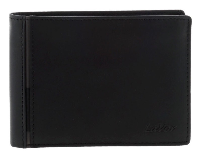 Lavor Δερμάτινο Ανδρικό Πορτοφόλι με RFID Μαύρο 1-6049