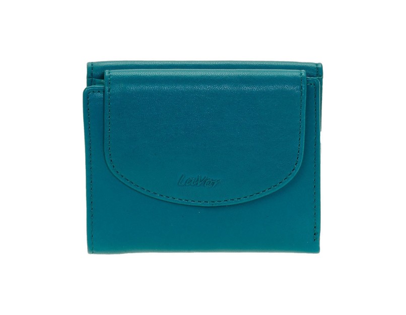 Lavor 1-6024 Μικρό Δερμάτινο Γυναικείο Πορτοφόλι Πετρόλ