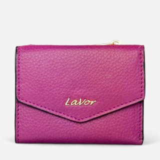 Lavor Μικρό Δερμάτινο Γυναικείο Πορτοφόλι με RFID Μωβ 1-6082