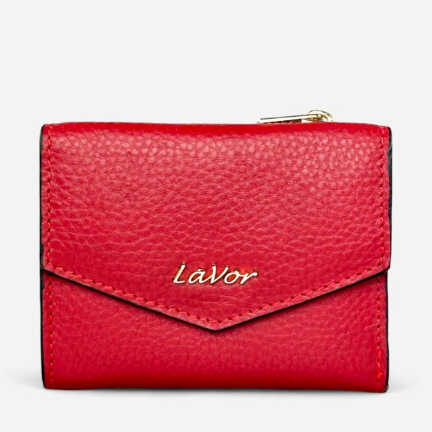 Lavor Μικρό Δερμάτινο Γυναικείο Πορτοφόλι με RFID Κόκκινο 1-6082