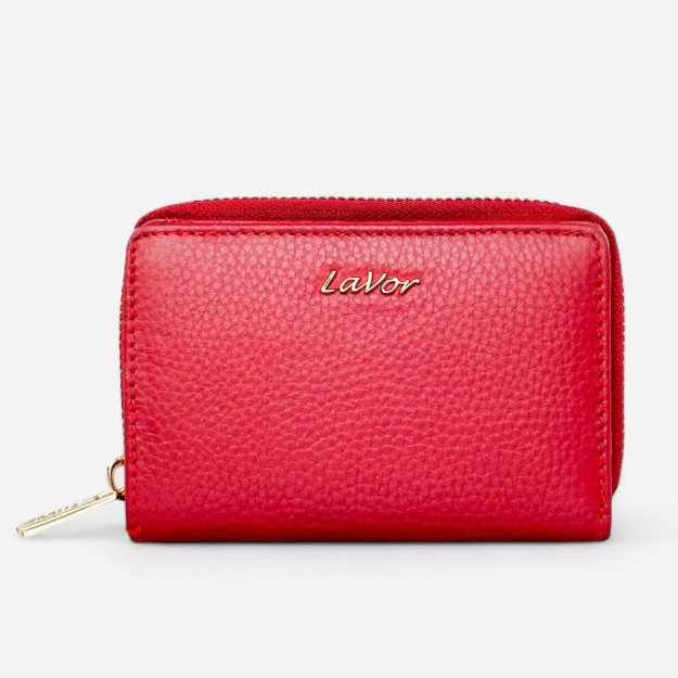 Lavor Μικρό Δερμάτινο Γυναικείο Πορτοφόλι με RFID Κόκκινο 1-6081