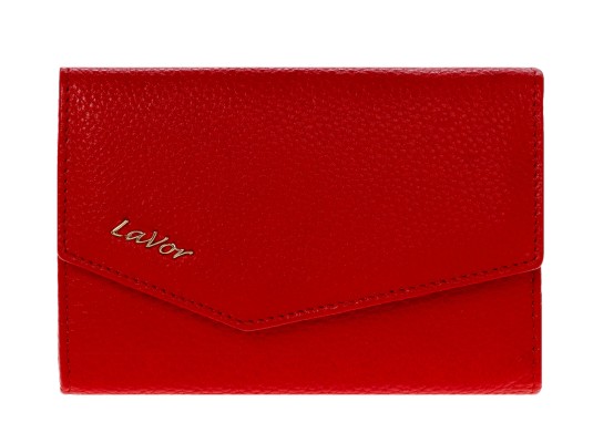 Lavor 1-6000 Μικρό Δερμάτινο Γυναικείο Πορτοφόλι με RFID Κόκκινο