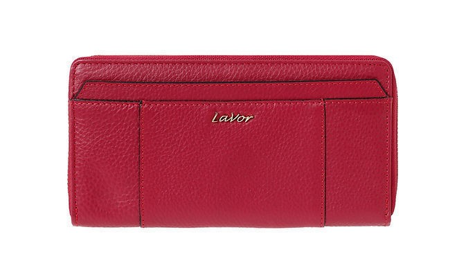 Lavor 1-6077 Μεγάλο Δερμάτινο Γυναικείο Πορτοφόλι με RFID Κόκκινο
