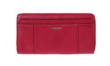 Lavor 1-6077 Μεγάλο Δερμάτινο Γυναικείο Πορτοφόλι με RFID Κόκκινο
