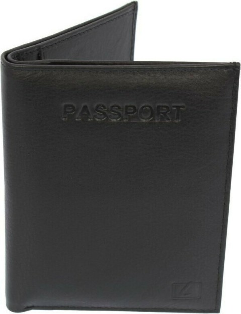 Lavor 1-3311 Δερμάτινη Θήκη Διαβατηρίου/ Εγγράφων Ταξιδίου Μαύρη