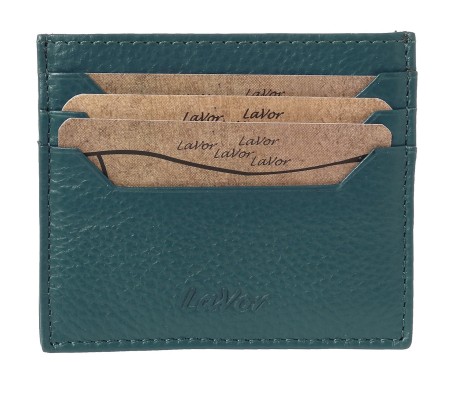 Lavor Μικρό Δερμάτινο Γυναικείο Πορτοφόλι με RFID Τιρκουάζ 1-6070