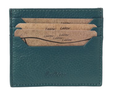 Lavor Μικρό Δερμάτινο Γυναικείο Πορτοφόλι με RFID Τιρκουάζ 1-6070