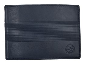 Daston 044 Δερμάτινο Ανδρικό Πορτοφόλι με RFID Μπλε
