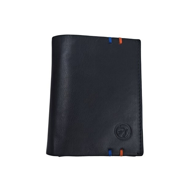 Daston Δερμάτινο Ανδρικό Πορτοφόλι Μαύρο 054