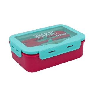 Διακάκης Δοχείο Φαγητού Πλαστικό Κυανό-Φούξια Κατάλληλο για Φούρνο Μικροκυμάτων 1400ml 000585731