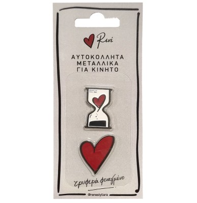 Χάρτινη Πόλη Ρενέ Διακοσμητικό Αυτοκόλλητο για Κινητά Κόκκινο HP.ST.C.0001