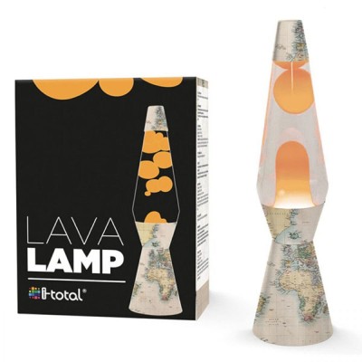 I-Total Διακοσμητικό Φωτιστικό Lava Lamp σε Πορτοκαλί Χρώμα XL1776