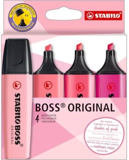 Stabilo Boss Μαρκαδόροι Υπογράμμισης Shades Of Pink 4τμχ 70/4-6-1