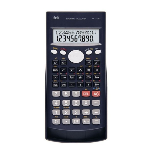 Deli Αριθμομηχανή Επιστημονική 12 Ψηφίων σε Μαύρο Χρώμα 231.1710