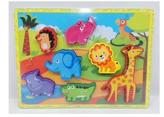 Ξύλινο Παιδικό Puzzle Σφηνώματα ΜΤ555-7