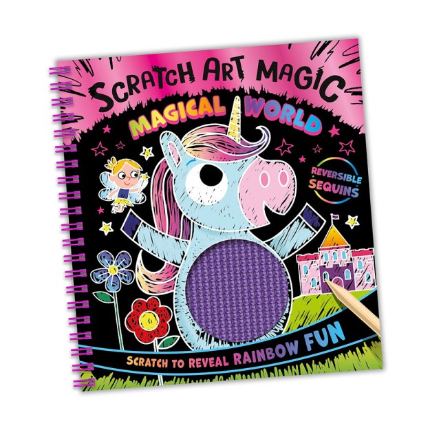 Βιβλίo Ζωγραφικής Anti-Stress Art Sequins Magical World SCR-7