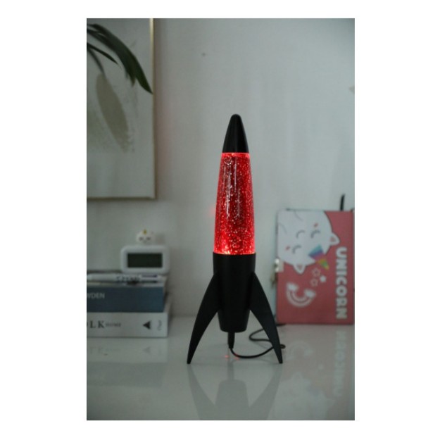 I-Total Διακοσμητικό Φωτιστικό Lava Lamp Πύραυλος Κόκκινο XL2942A