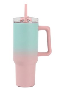 I-Total Κούπα Θερμός Ανοξείδωτο 1.2lt Pink Green ID0255