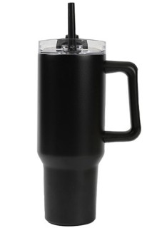 I-Total Κούπα Θερμός Ανοξείδωτο 1.2lt Black ID0258