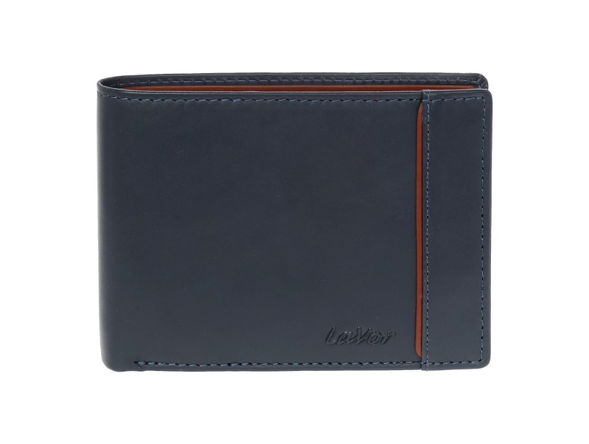 Lavor 1-5114 Δερμάτινο Ανδρικό Πορτοφόλι με RFID Μπλε