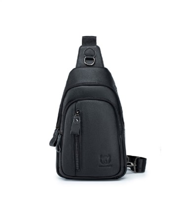 Bull Captain Xb 100 Δερμάτινη Ανδρική Τσάντα Στήθους Μαύρη XB 100