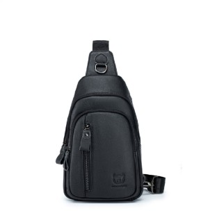 Bull Captain Xb 100 Δερμάτινη Ανδρική Τσάντα Στήθους Μαύρη XB 100